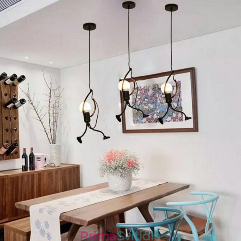 Moderní jednoduché závěsné světlo Little Man Shape Lamp Creative Light
