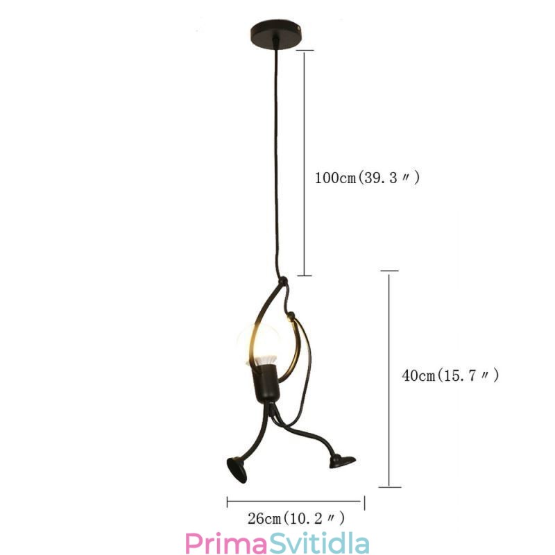 Moderní jednoduché závěsné světlo Little Man Shape Lamp Creative Light