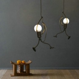 Moderní jednoduché závěsné světlo Little Man Shape Lamp Creative Light