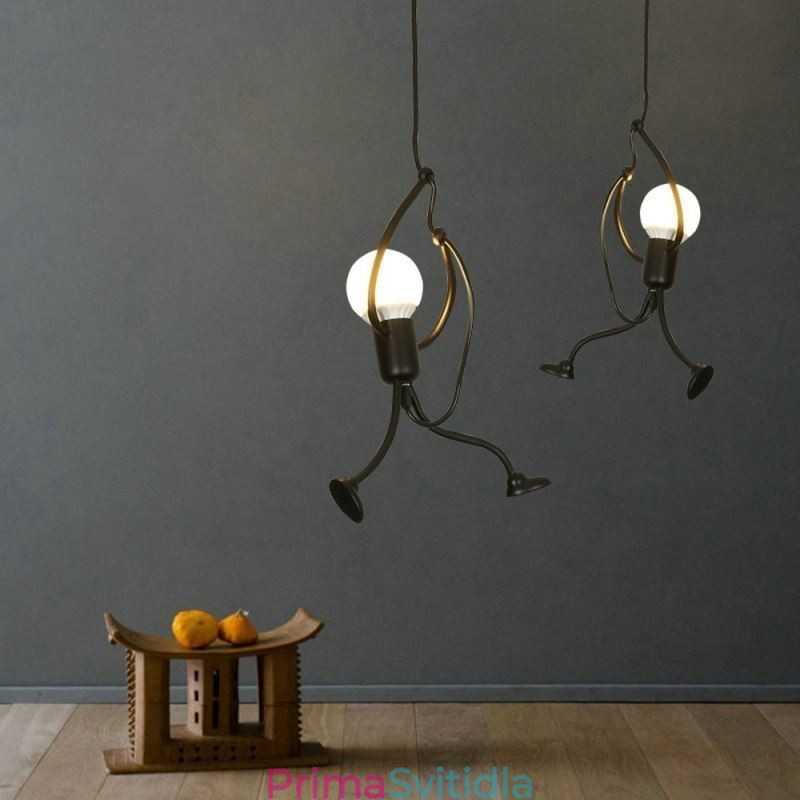 Moderní jednoduché závěsné světlo Little Man Shape Lamp Creative Light
