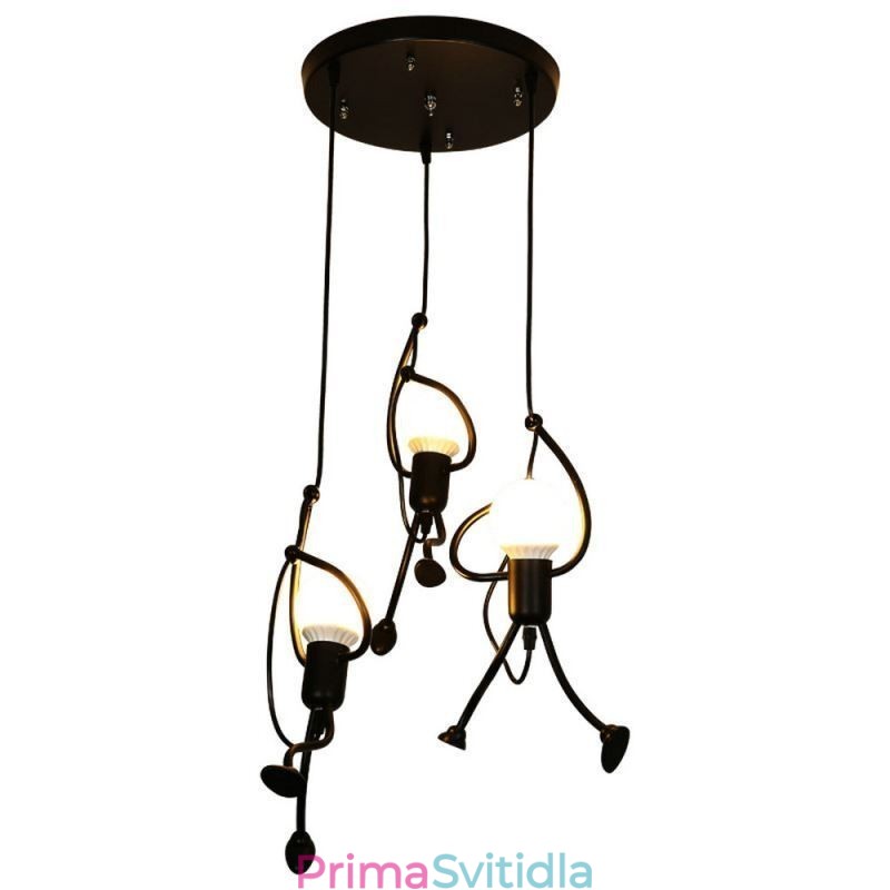 Moderní závěsné světlo Creative Little Man Shape Lampa Individual Home Light