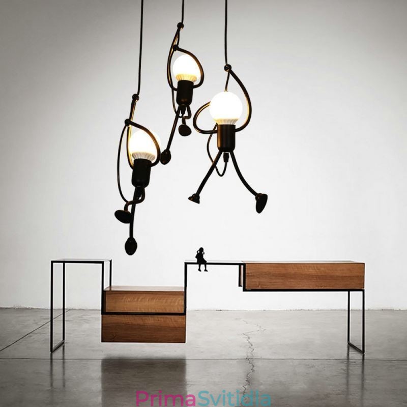 Moderní závěsné světlo Creative Little Man Shape Lampa Individual Home Light