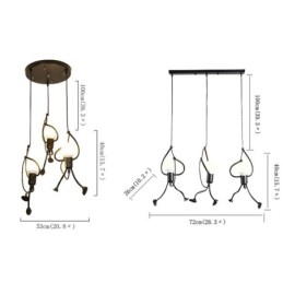 Moderní závěsné světlo Creative Little Man Shape Lampa Individual Home Light
