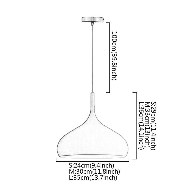 Moderní závěsné svítidlo hliníková makaronová lampa domácí nastavitelné světlo