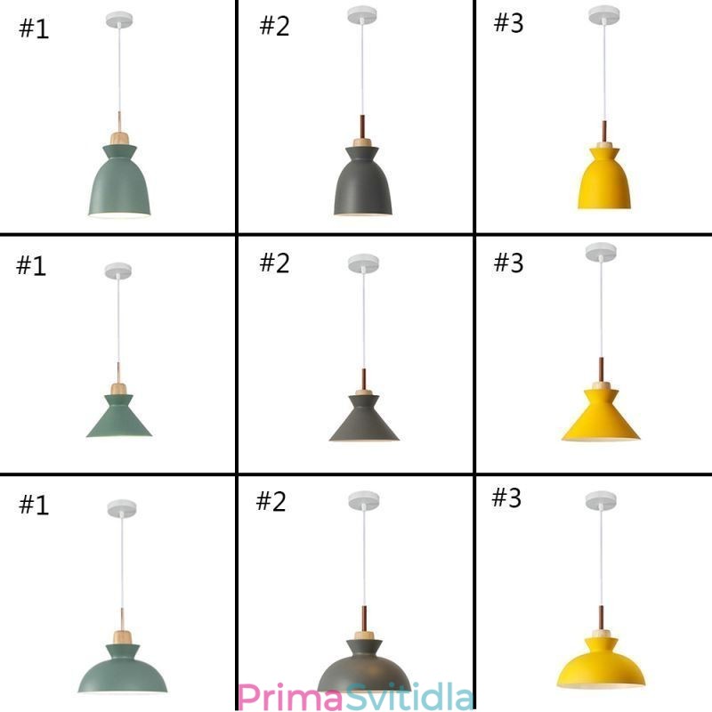 Závěsné světlo Nordic Metal Dome Macaron Colors Lamp Light