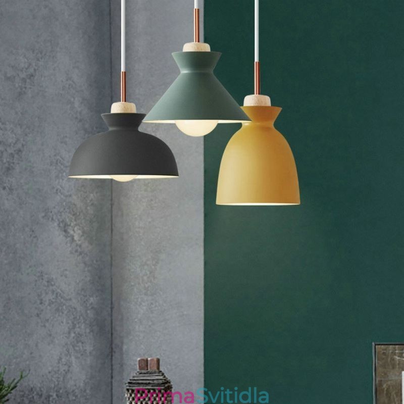 Závěsné světlo Nordic Metal Dome Macaron Colors Lamp Light