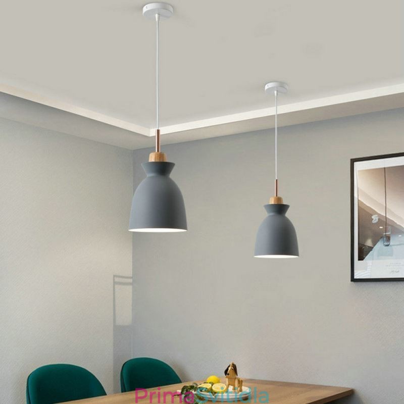 Závěsné světlo Nordic Metal Dome Macaron Colors Lamp Light