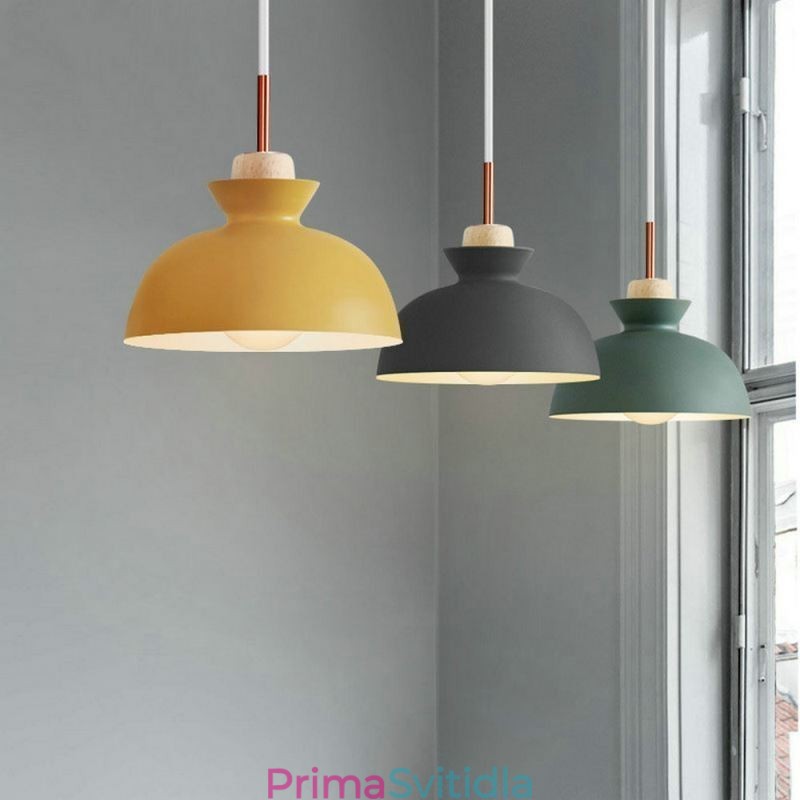 Závěsné světlo Nordic Metal Dome Macaron Colors Lamp Light