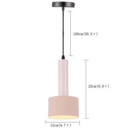 Moderní jednoduché závěsné světlo válcové lampy hliníkové osvětlení