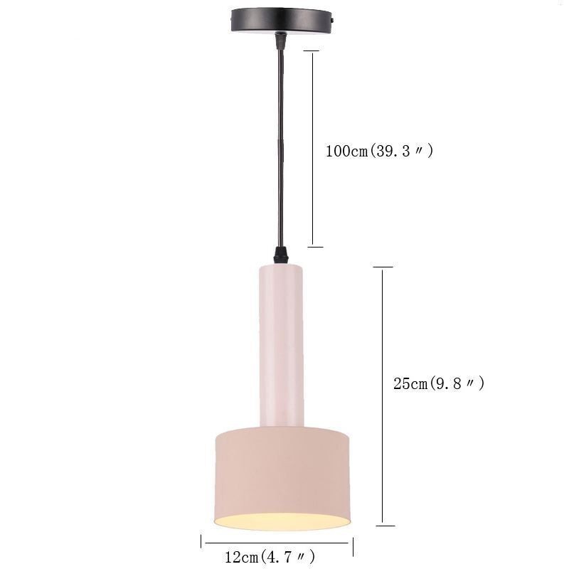 Moderní jednoduché závěsné světlo válcové lampy hliníkové osvětlení