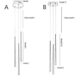 Moderní jednoduché závěsné světlo Tvar válce osvětlení Meteor Rain Lamp Light