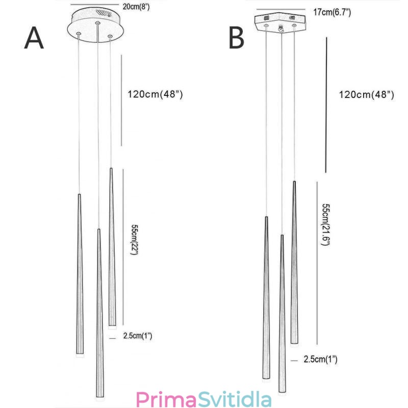 Moderní jednoduché závěsné světlo Tvar válce osvětlení Meteor Rain Lamp Light