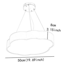 Závěsné světlo Moderní jednoduché Cloud Lamp Kreativní kreslené osvětlení Light