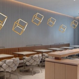 Postmoderní závěsné svítidlo Geometrické zlaté závěsné světlo