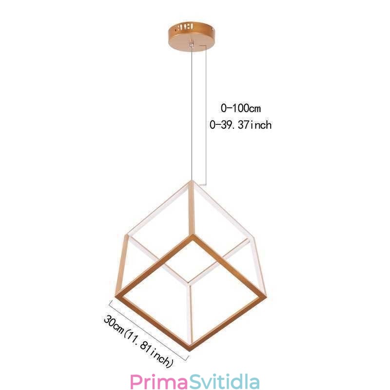 Postmoderní závěsné svítidlo Geometrické zlaté závěsné světlo