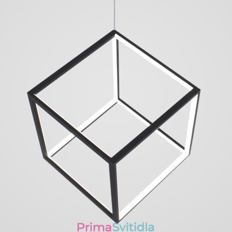 Černé závěsné svítidlo Geometric Cube Lighting LBY18069 Černé závěsné svítidlo Geometric Cube Lighting LBY18069
