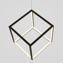 Černé závěsné svítidlo Geometric Cube Lighting LBY18069