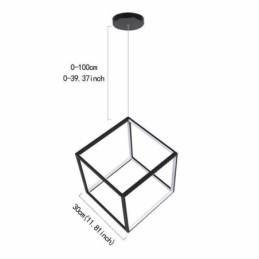 Černé závěsné svítidlo Geometric Cube Lighting LBY18069