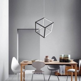 Černé závěsné svítidlo Geometric Cube Lighting LBY18069