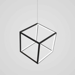 Černé závěsné svítidlo Geometric Cube Lighting LBY18069