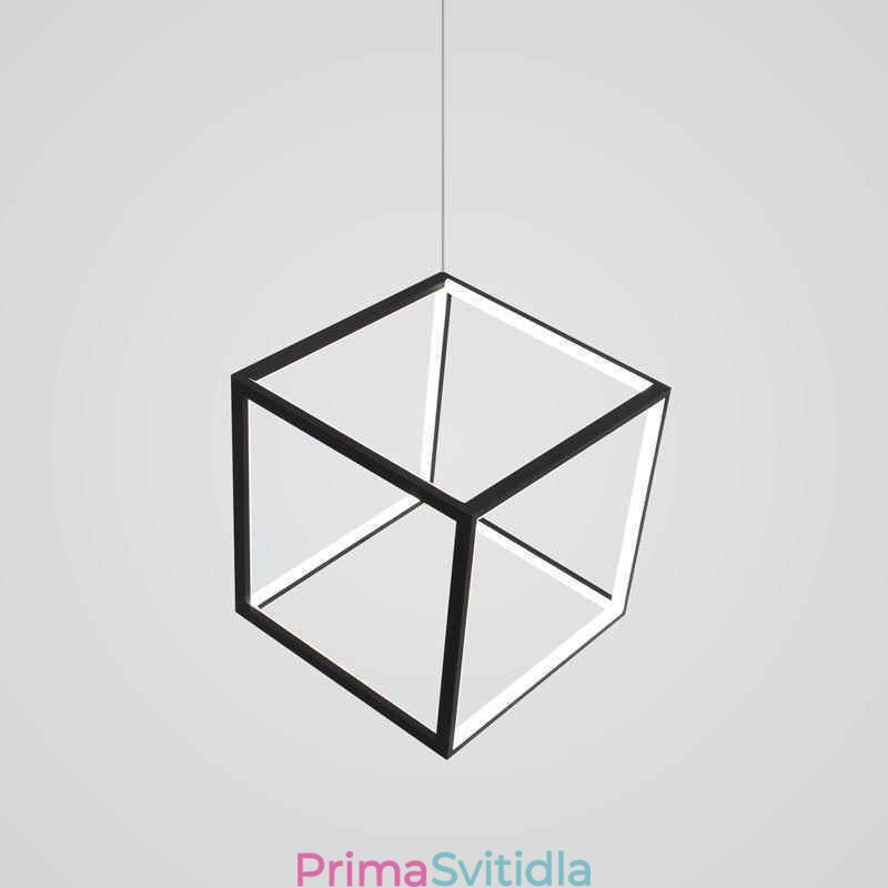 Černé závěsné svítidlo Geometric Cube Lighting LBY18069
