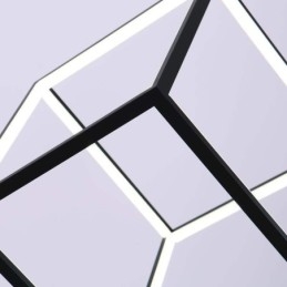 Černé závěsné svítidlo Geometric Cube Lighting LBY18069