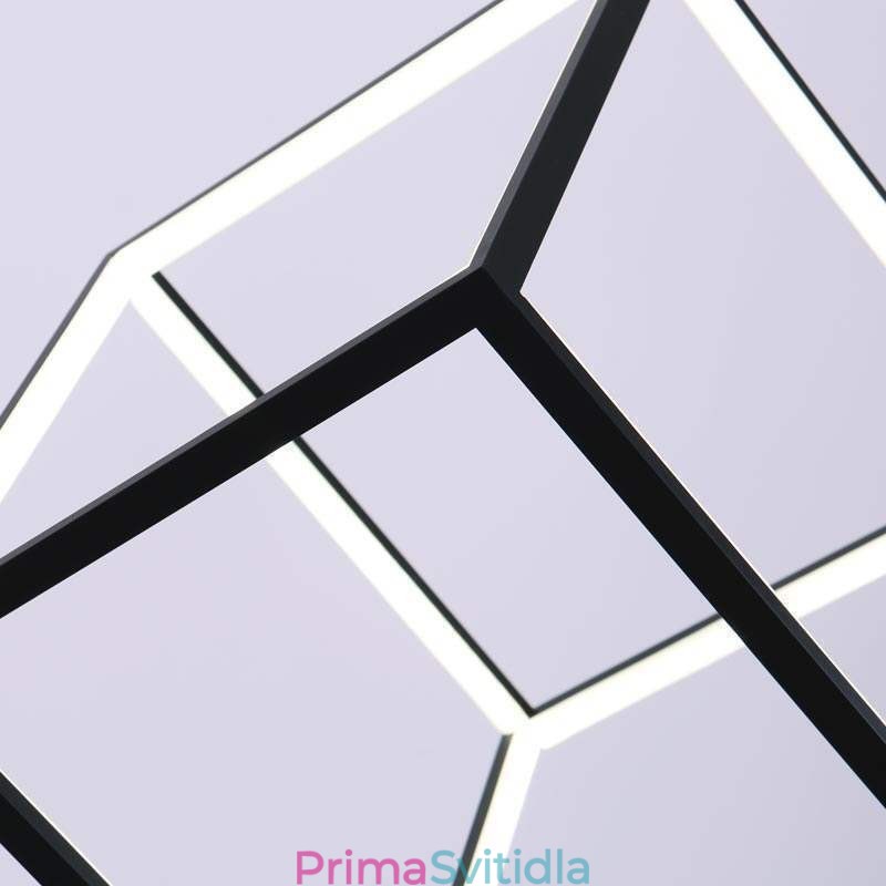 Černé závěsné svítidlo Geometric Cube Lighting LBY18069