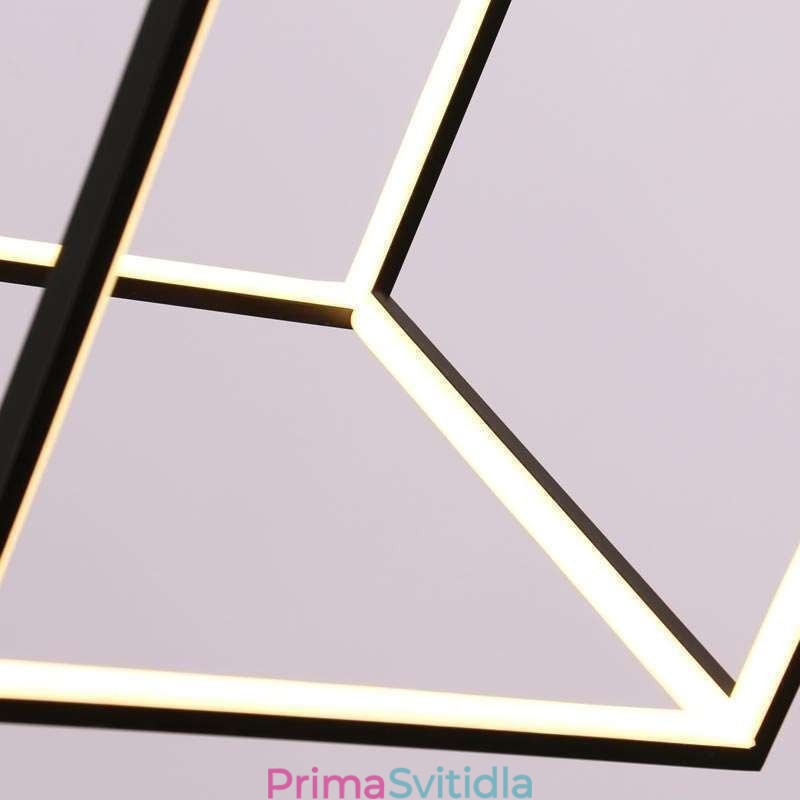 Černé závěsné svítidlo Geometric Cube Lighting LBY18069