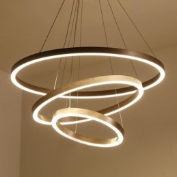 Závěsná lampa na kreslení Craft 3 kroužky 80+60+40cm