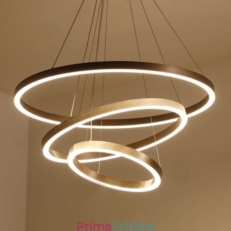 Závěsná lampa na kreslení Craft 3 kroužky 80+60+40cm