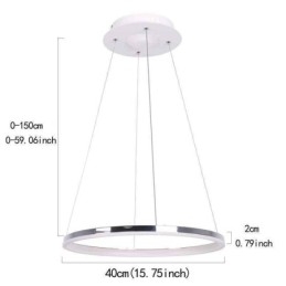 Moderní závěsné svítidlo akrylové kruhové svítidlo 40 cm