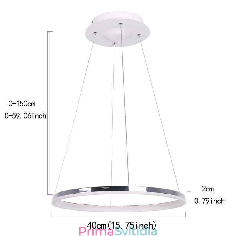 Moderní závěsné svítidlo akrylové kruhové svítidlo 40 cm