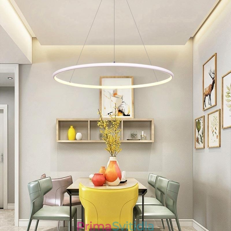 Moderní závěsná kruhová lampa 60cm 80cm