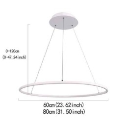 Moderní závěsná kruhová lampa 60cm 80cm