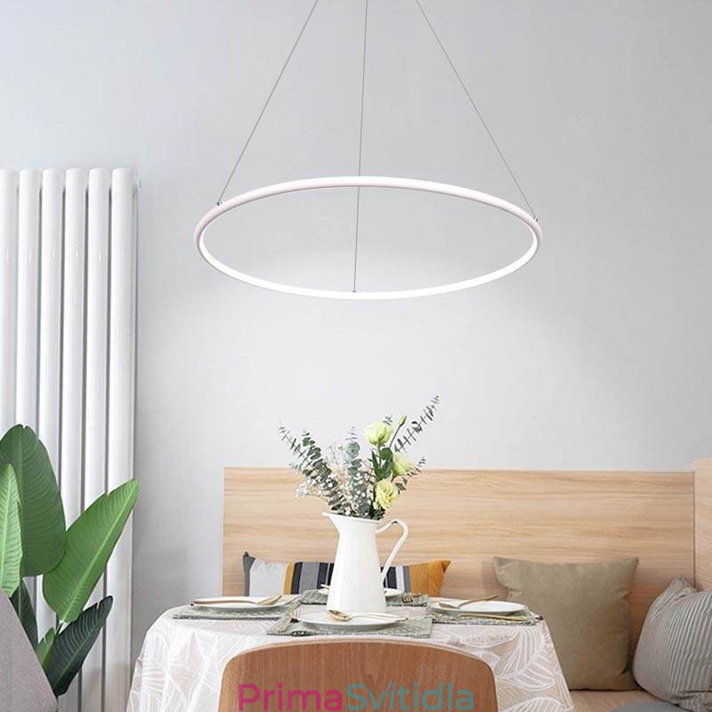 Moderní závěsná kruhová lampa 60cm 80cm