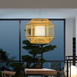 Lucerna Bambusové závěsné světlo Kreativní japonské závěsné světlo