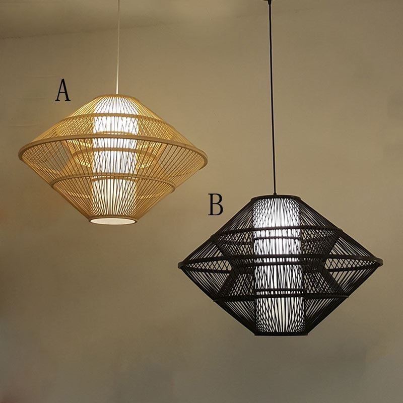 Designové bambusové závěsné světlo pro gyroskop