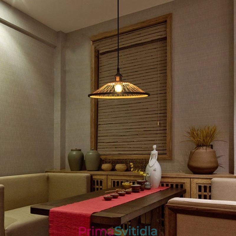 Dome Bamboo Pendant Light Ručně tkané přívěsné světlo
