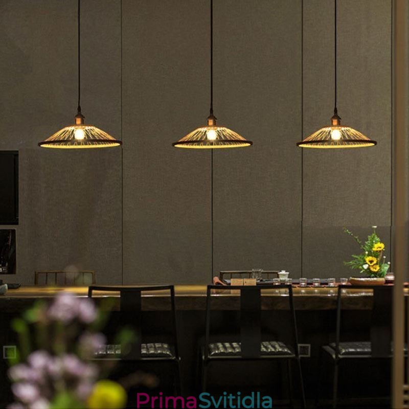 Dome Bamboo Pendant Light Ručně tkané přívěsné světlo