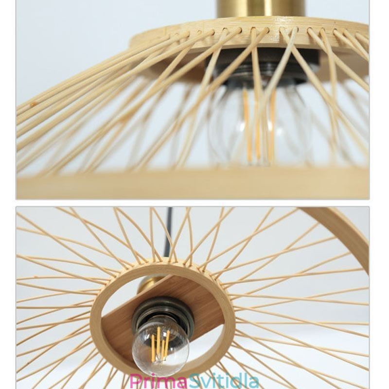 Dome Bamboo Pendant Light Ručně tkané přívěsné světlo