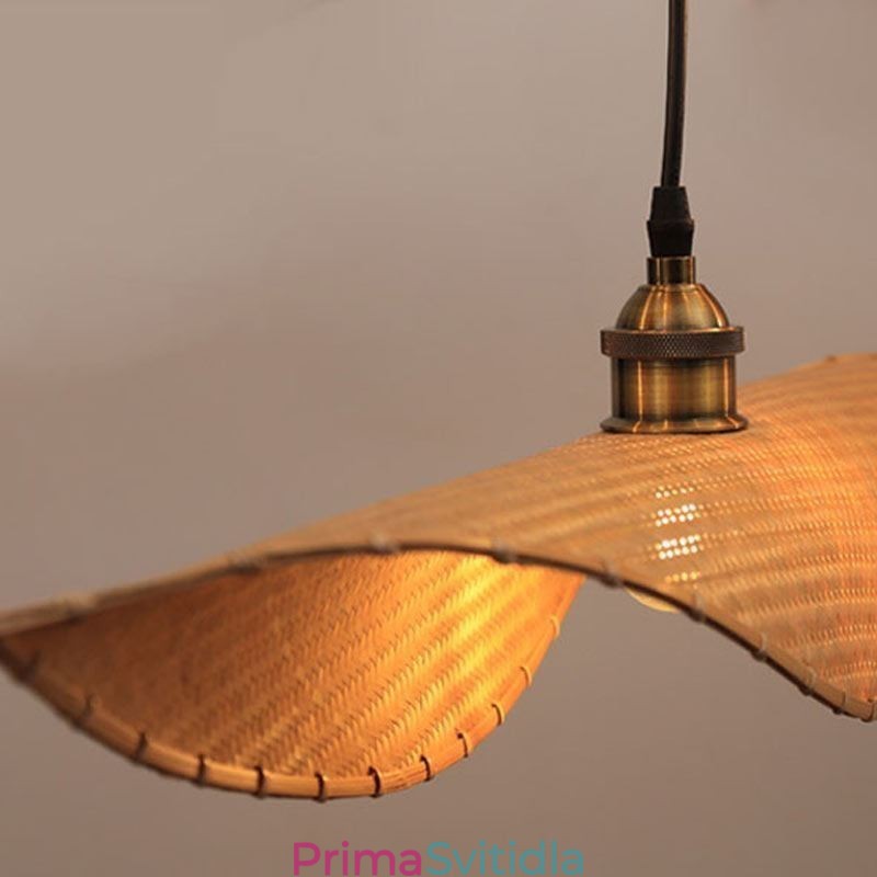 Creative Leaf Pendant Light Současné bambusové závěsné světlo osvětlení čajovny