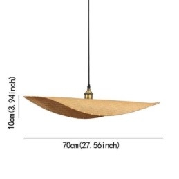 Creative Leaf Pendant Light Současné bambusové závěsné světlo osvětlení čajovny