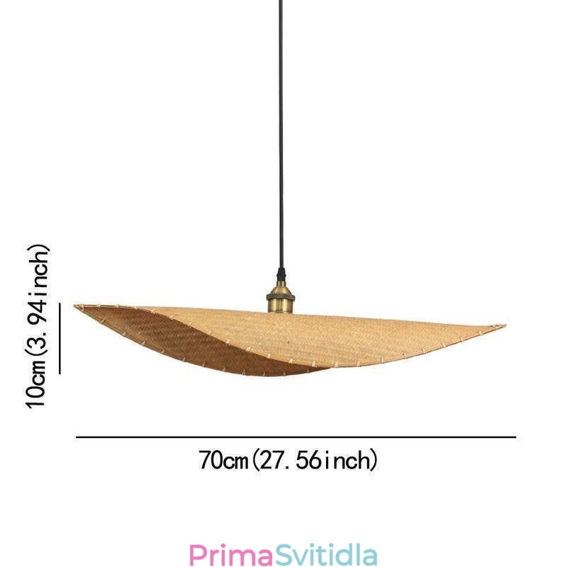 Creative Leaf Pendant Light Současné bambusové závěsné světlo osvětlení čajovny