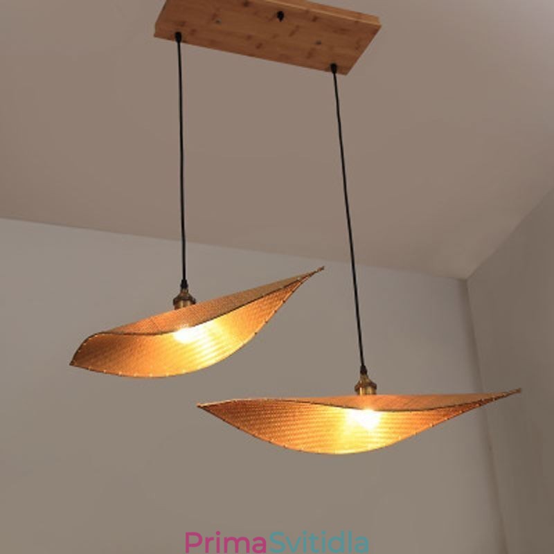 Creative Leaf Pendant Light Současné bambusové závěsné světlo osvětlení čajovny