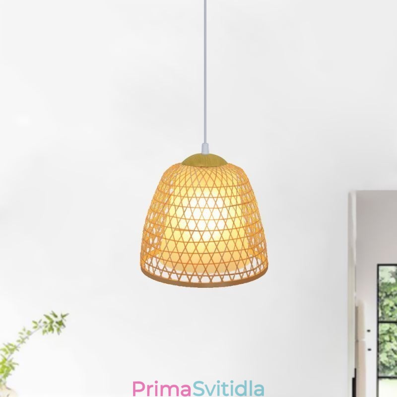 Bambusové závěsné svítidlo Visual Comfort Dome