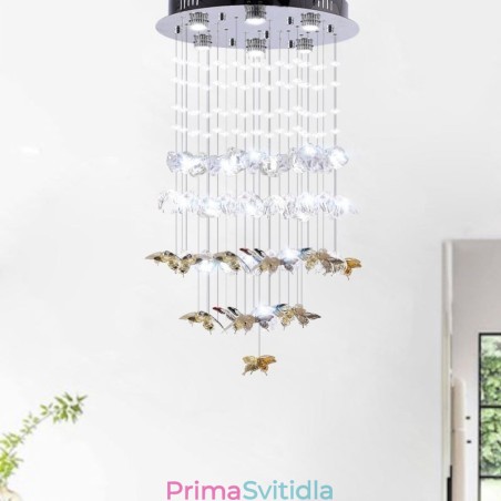 Severské závěsné svítidlo Creative Butterfly Glass závěsné světlo Severské závěsné svítidlo Creative Butterfly Glass závěsné světlo