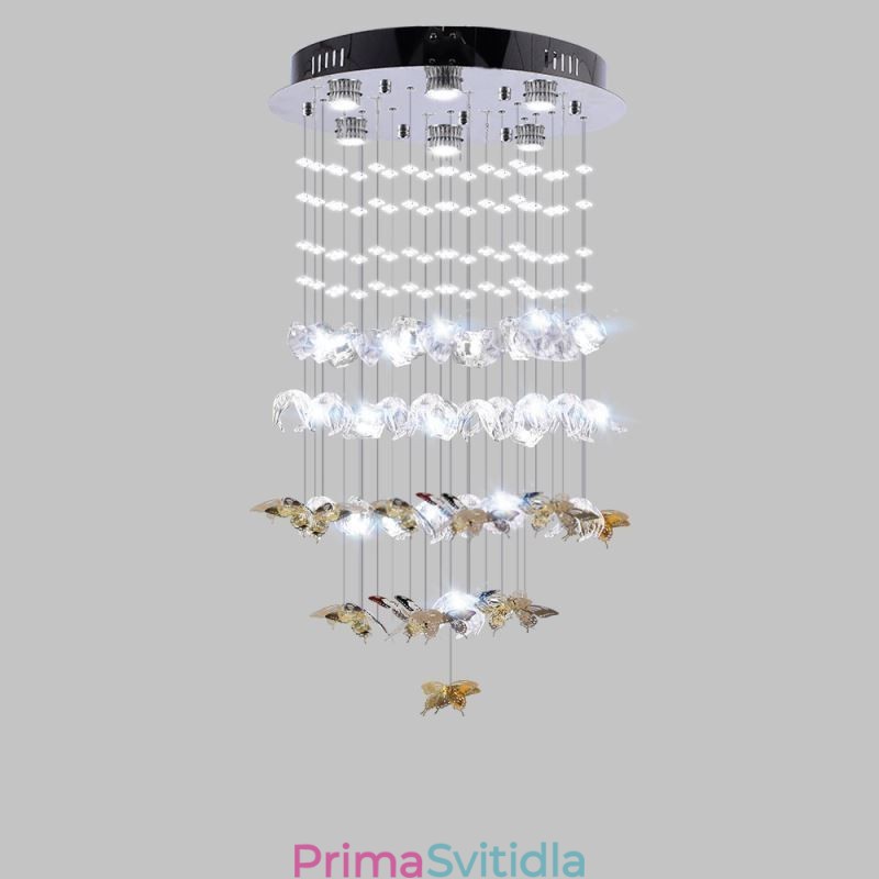 Severské závěsné svítidlo Creative Butterfly Glass závěsné světlo