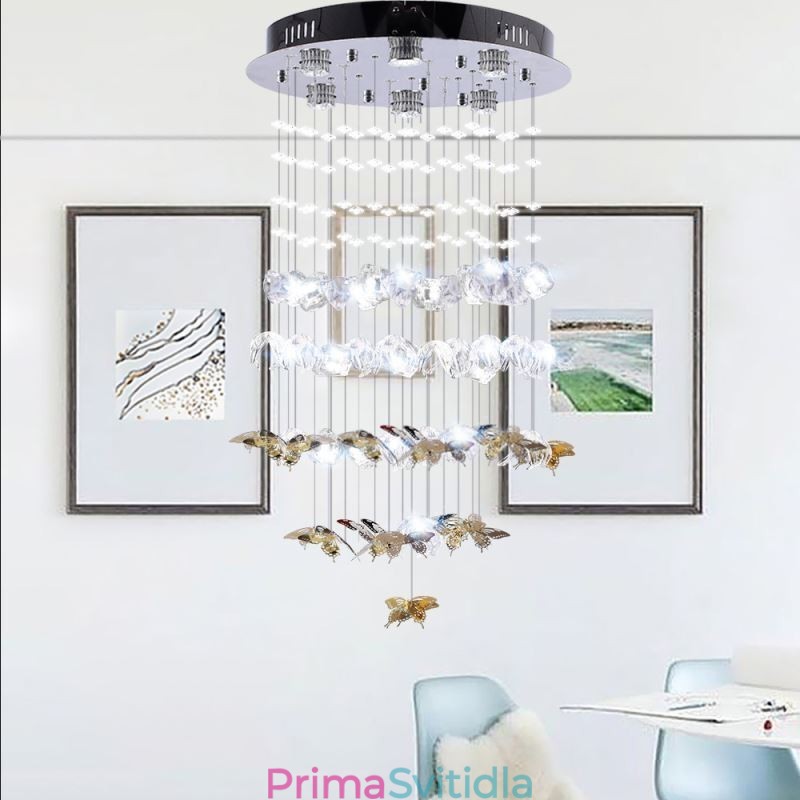 Severské závěsné svítidlo Creative Butterfly Glass závěsné světlo