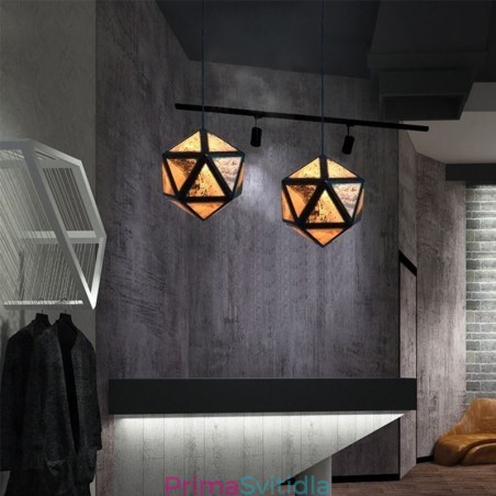 Geometrický přívěsek Světlo ve tvaru diamantu 3D průsvitný design Geometrický přívěsek Světlo ve tvaru diamantu 3D průsvitný design