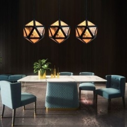 Geometrický přívěsek Světlo ve tvaru diamantu 3D průsvitný design